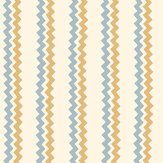 Ziggle Stripe Wallpaper - Blue / Yellow - by Arthouse