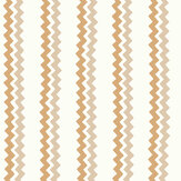 Ziggle Stripe Wallpaper - Beige  / Brick - by Arthouse