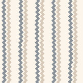 Ziggle Stripe Wallpaper - Blue / Grey - by Arthouse