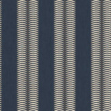 Palm Leaf Stripe Wallpaper - Blue - by Joules