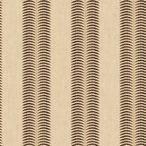 Palm Leaf Stripe Wallpaper - Cream & Brown - by Joules