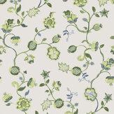 Tree Of Life Floral Wallpaper - Green - by Joules