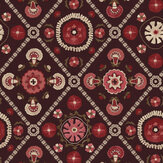 Festival Floral Trellis Wallpaper - Red - by Joules