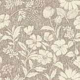 Wild Meadow Wallpaper - Walnut - by George & Minnie. Click for more details and a description.