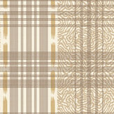 Squiggle Check Wallpaper - Barley - by George & Minnie