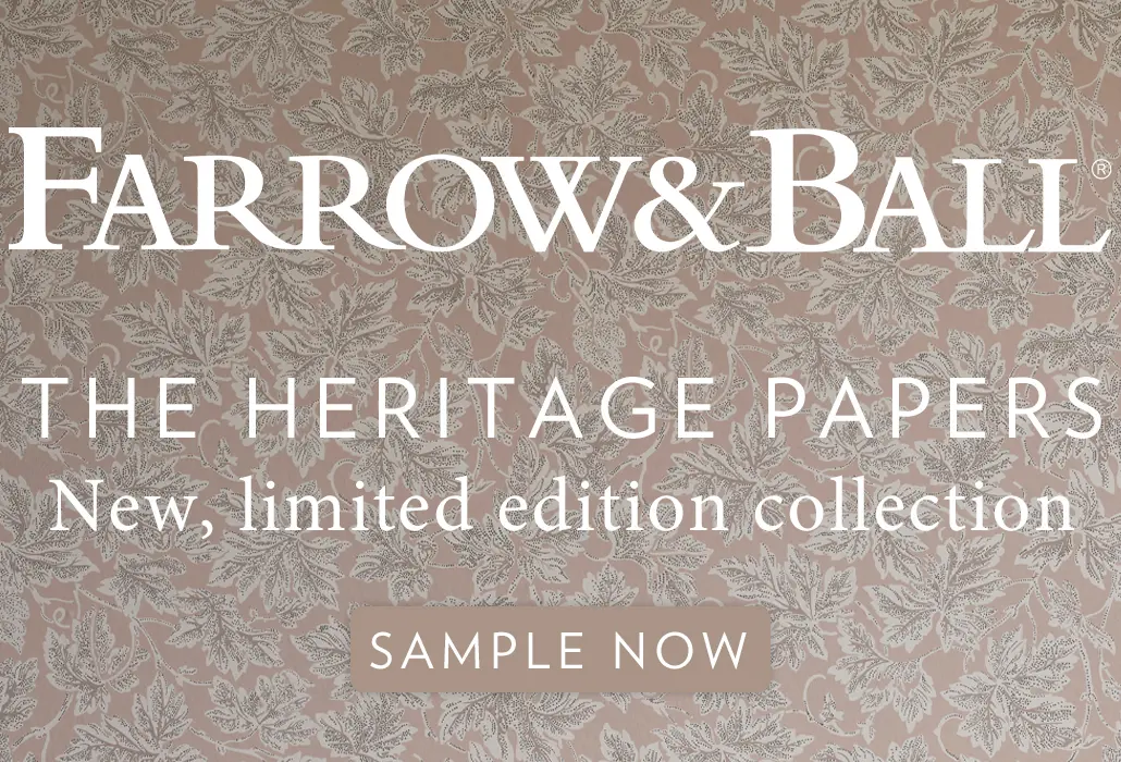 Farrow & Ball. The Heritage Papers. New, limited edition collection. Sample now.