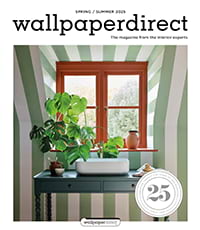 Spring / Summer 2025 edition cover: Celebrating 25 years of wallpaperdirect. Since 1999